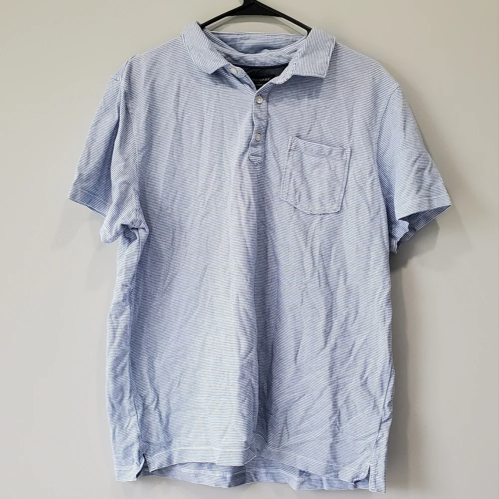 Banana Republic | Blue Striped Collared Polo
